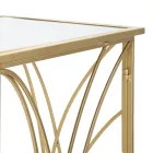 Opravená vstupní konzola v Golden Iron se zrcadlovou deskou - Emilia Viadurini