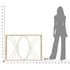 Opravená vstupní konzola v Golden Iron se zrcadlovou deskou - Emilia Viadurini