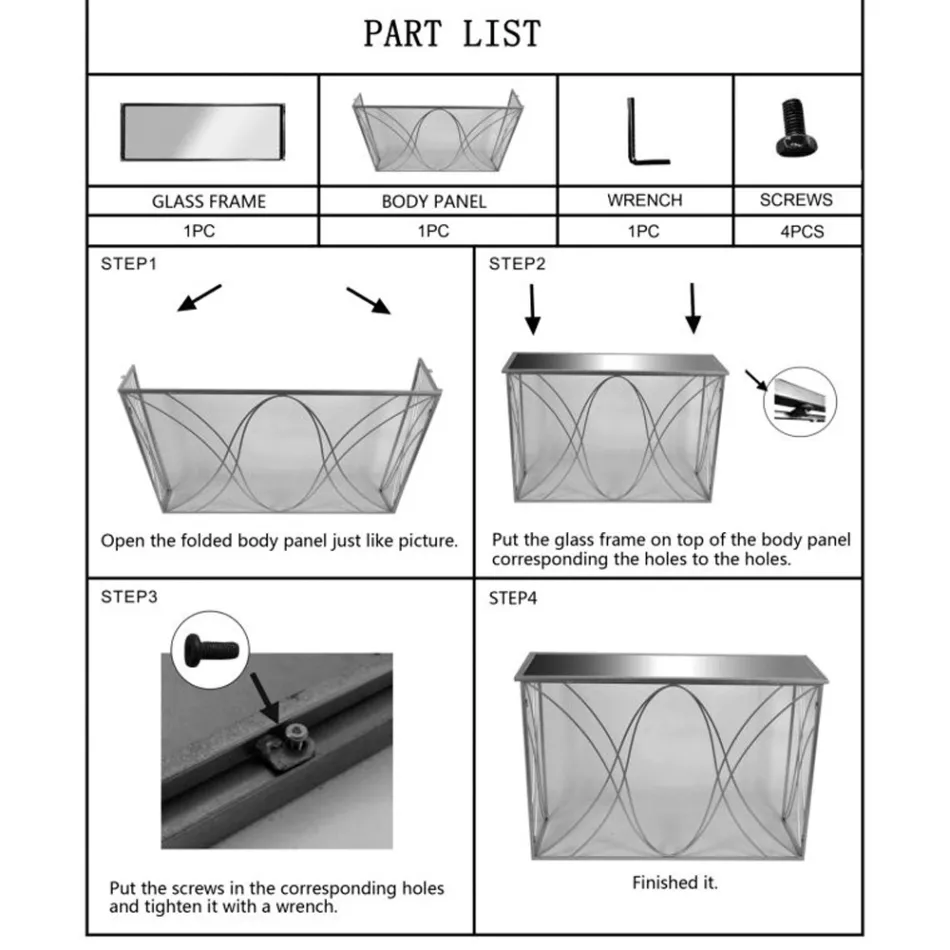 Opravená vstupní konzola v Golden Iron se zrcadlovou deskou - Emilia Viadurini