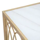 Opravená vstupní konzola ve zlaté žehličce se skleněnou deskou - Primula Viadurini