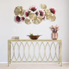 Opravená vstupní konzola ve zlaté žehličce se skleněnou deskou - Primula Viadurini