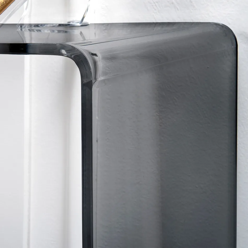 Pevná konzole v bílém nebo kouřovém plexi Made in Italy - Genio Viadurini