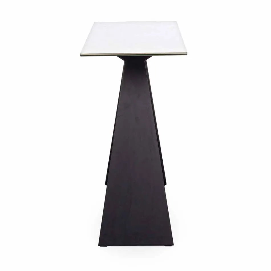 Ocelová konzola s keramickým a skleněným moderním designem - Cubebe Viadurini