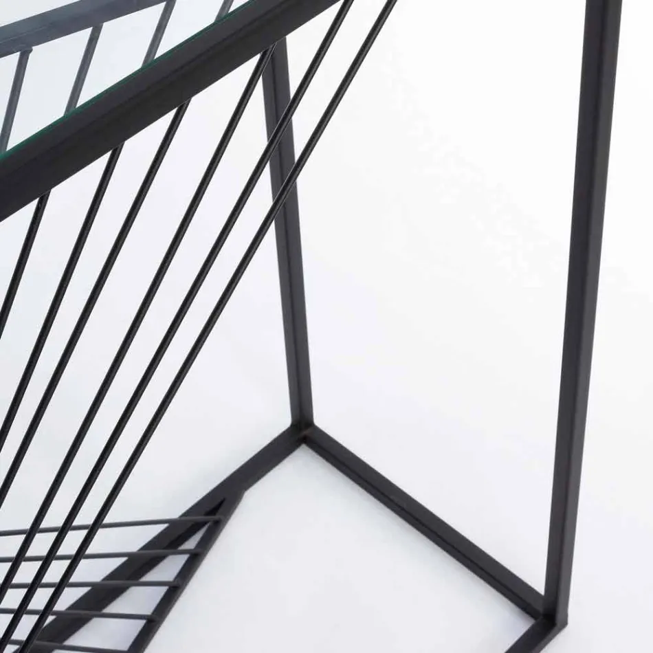 Konzole z oceli a skla Moderní design Originální spirála - Sasuke Viadurini