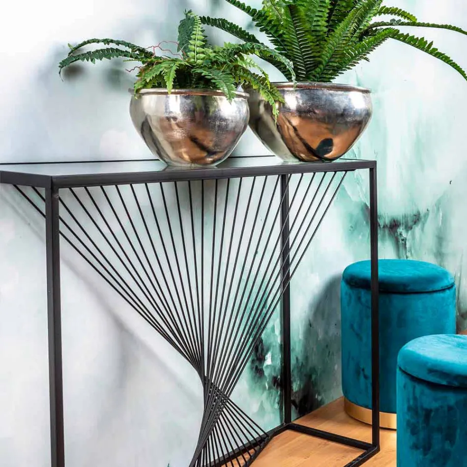 Konzole z oceli a skla Moderní design Originální spirála - Sasuke Viadurini