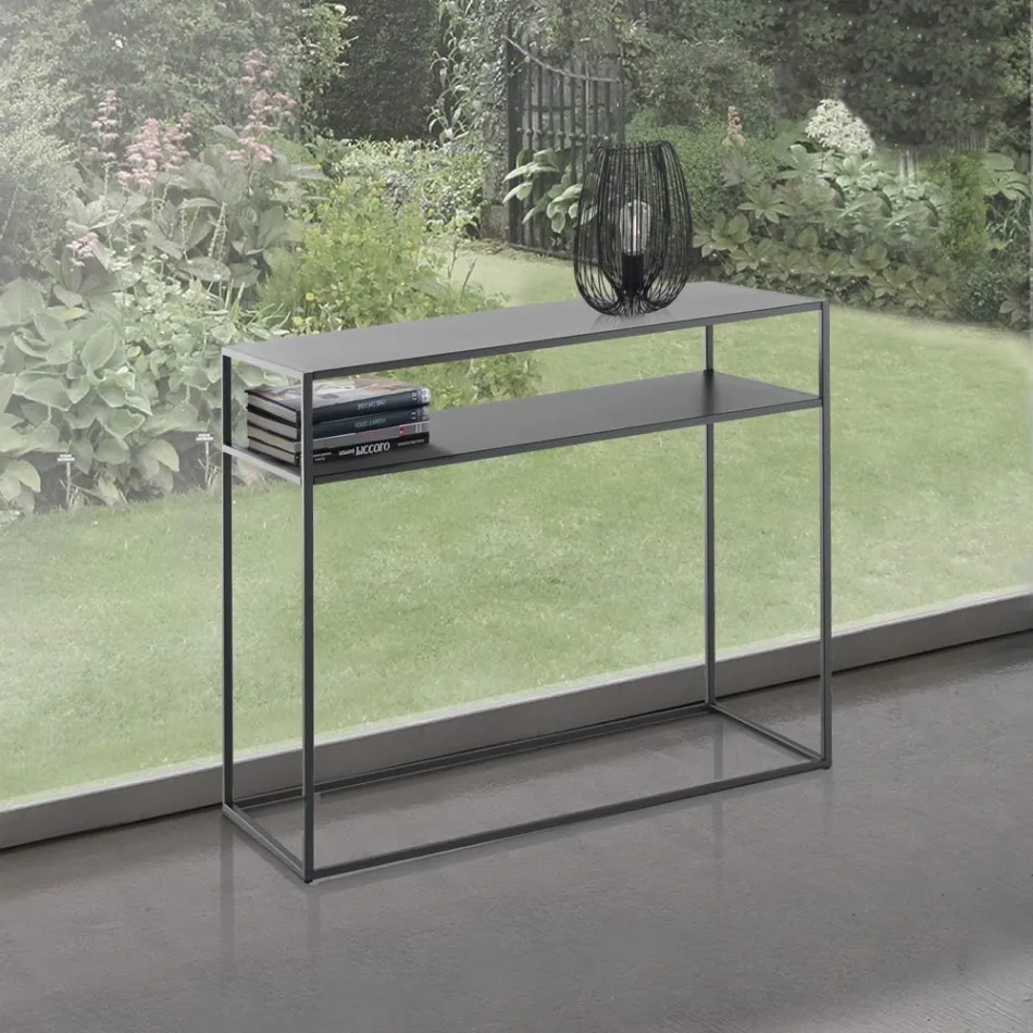 Konzole z antracitově lakované oceli - Osmium Viadurini