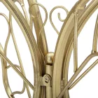 Zlatá povrchová úprava železná konzola s průhlednou skleněnou deskou - Farella Viadurini