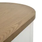 Dřevěná konzole s deskou a vložkami se zaobleným designem a zásuvkou - Rachel Viadurini