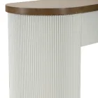 Dřevěná konzole s deskou a vložkami se zaobleným designem a zásuvkou - Rachel Viadurini