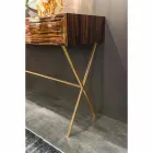 Konzola z leštěného ebenového dřeva se 4 zásuvkami Ada Viadurini