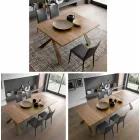 Konzola ze dřeva a kovu rozšiřitelná až na 295 cm Made in Italy - Timedio Viadurini