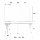 Konzola ze dřeva a kovu rozšiřitelná až na 295 cm Made in Italy - Timedio Viadurini