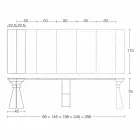 Konzola ze dřeva a kovu rozšiřitelná až na 295 cm Made in Italy - Timedio Viadurini
