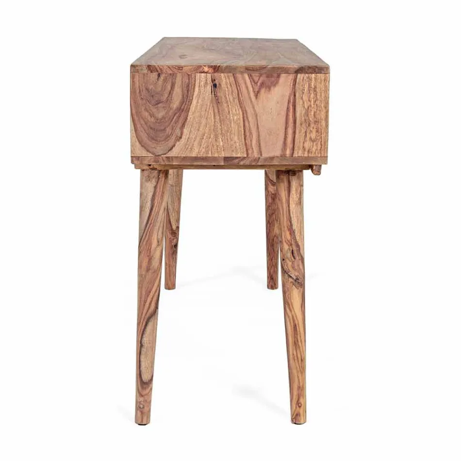 Konzole ze dřeva Sheesham se dvěma zásuvkami Luxusní design Homemotion - Fregene Viadurini