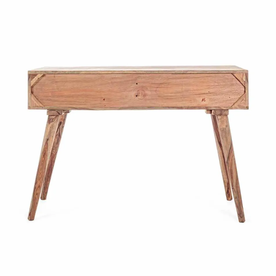 Konzole ze dřeva Sheesham se dvěma zásuvkami Luxusní design Homemotion - Fregene Viadurini