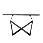 Konzolový stolek Concordia kovový s keramickou deskou s mramorovým efektem, vyrobený v Itálii Viadurini