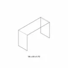 Konzole z extra čirého skla Elegantní minimální design 2 rozměry - Selex Viadurini