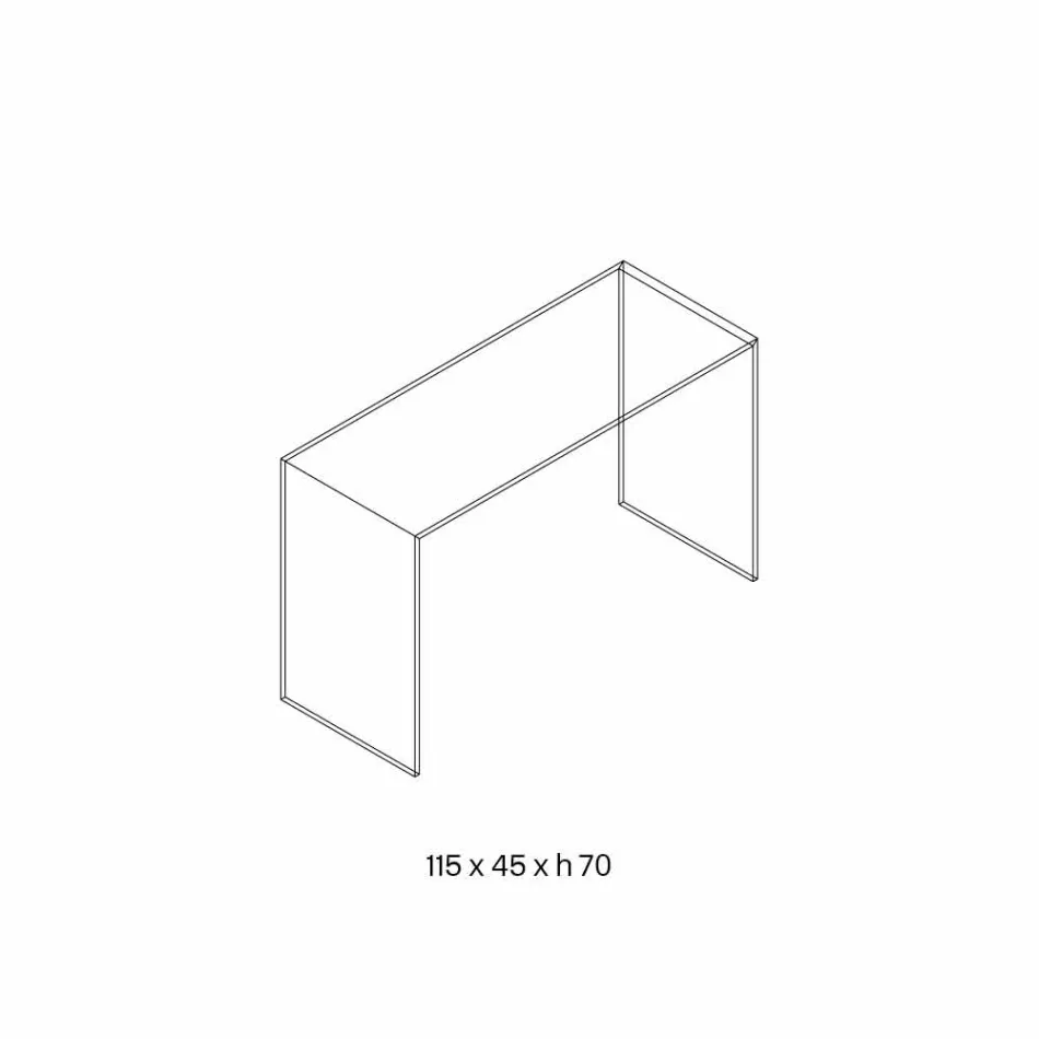 Konzole z extra čirého skla Elegantní minimální design 2 rozměry - Selex Viadurini