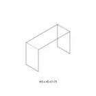 Konzole z extra čirého skla Elegantní minimální design 2 rozměry - Selex Viadurini