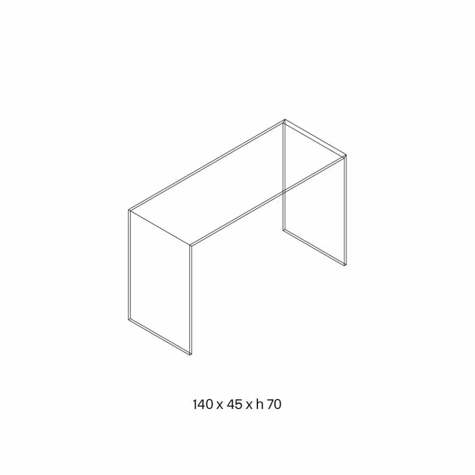 Konzole z extra čirého skla Elegantní minimální design 2 rozměry - Selex Viadurini