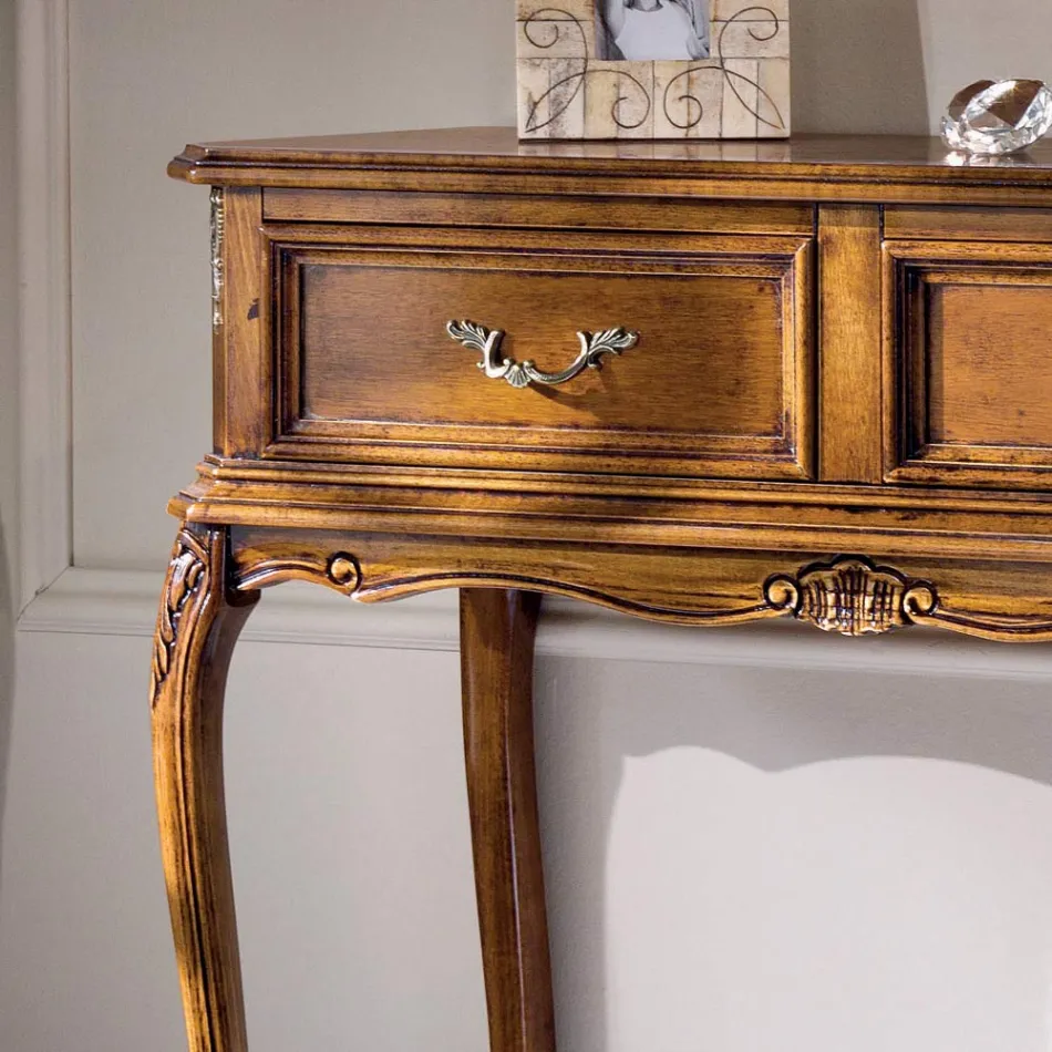 Klasická vstupní konzola ze dřeva se zásuvkami Made in Italy - Richard Viadurini