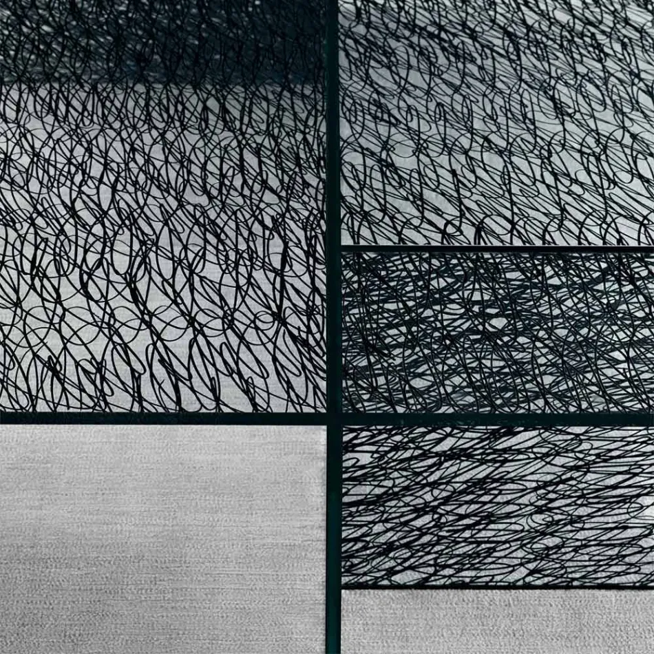 Designová vstupní konzola Mimořádně zdobené sklo vyrobené v Itálii - Sestola Viadurini