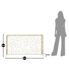 Zlatá vstupní konzola se železnou strukturou a mramorovou deskou - Carlotta Viadurini