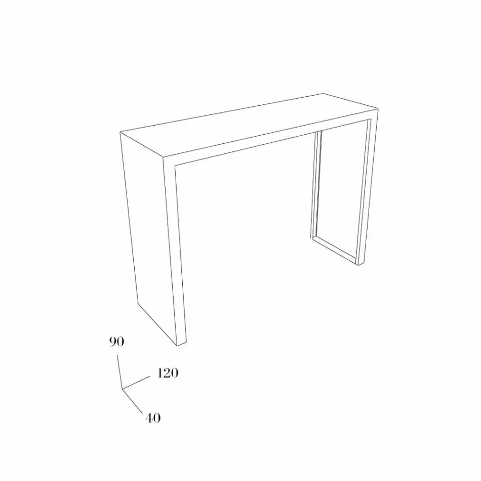 Konzola Konsolle 120x40x90 Mabele Viadurini
