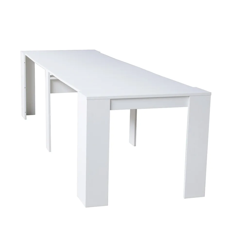 Moderní výsuvná konzole 296 cm z melaminového dřeva Made in Italy - Ariella Viadurini