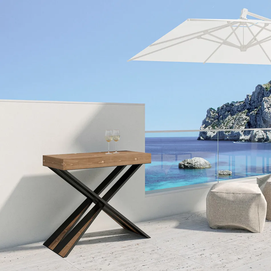 Moderní konzole rozšiřitelná na 300 cm s antracitovým rámem Made in Italy - Avventura Viadurini