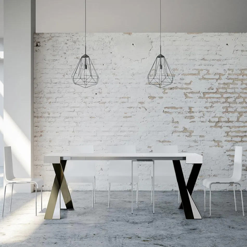 Moderní konzole rozšiřitelná na 300 cm s antracitovým rámem Made in Italy - Avventura Viadurini