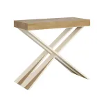 Moderní konzole rozšiřitelná na 300 cm s bílým rámem Made in Italy - Mirror Viadurini