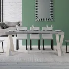 Moderní konzole rozšiřitelná na 300 cm s bílým rámem Made in Italy - Mirror Viadurini