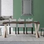 Moderní konzole rozšiřitelná na 300 cm s bílým rámem Made in Italy - Mirror Viadurini