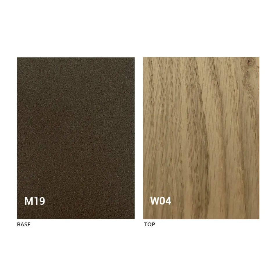 Rozšiřitelná moderní stolní konzola z dubového dřeva a kovu vyrobená v Itálii - Nappo Viadurini