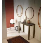 Rozšiřitelná moderní konzola z dubového dřeva a kovu vyrobená v Itálii - Nappo Viadurini