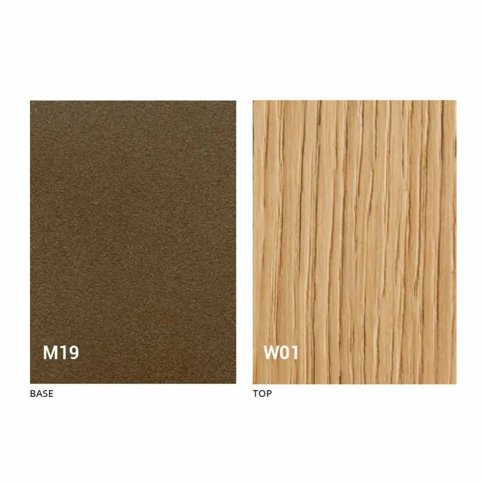 Rozšiřitelná moderní konzola z dubového dřeva a kovu vyrobená v Itálii - Nappo Viadurini