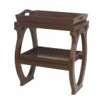 Moderní konzola s Walterem zásobníku v hnědé kožené bundě Viadurini