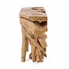 Moderní luxusní designová konzole v přírodních teakových kořenech - rohovník Viadurini