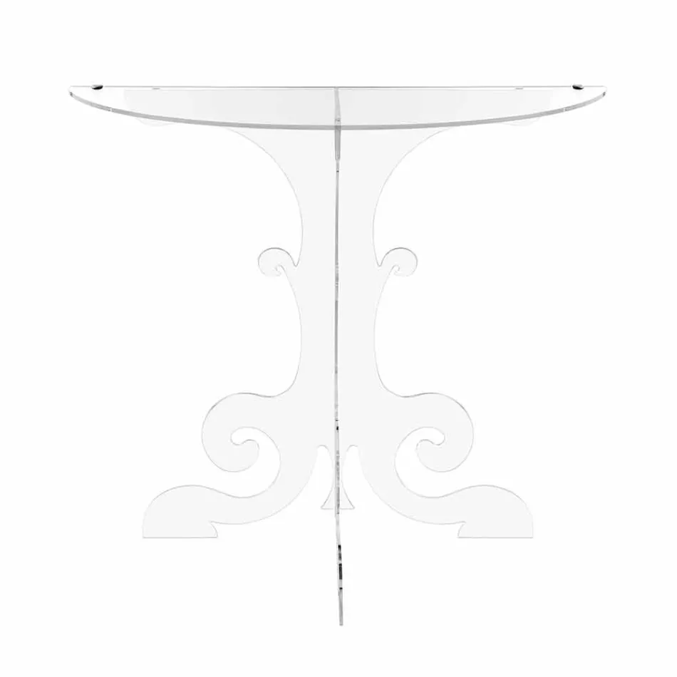 Moderní konzola v průhledném plexisklu vyrobeném v Itálii, Belfiore Viadurini