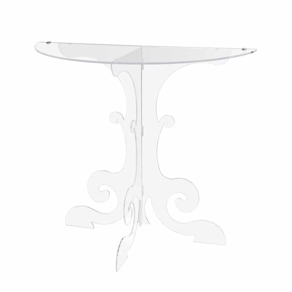 Moderní konzola v průhledném plexisklu vyrobeném v Itálii, Belfiore Viadurini