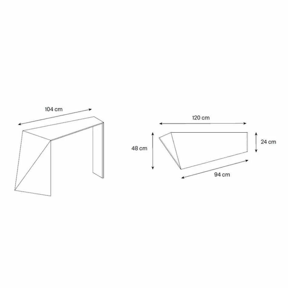 Konzole pro moderní vstup do skla Extralight Made v Itálii - Rosalia Viadurini