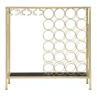 Konzola držáku skleněné lahve se zlatou železnou strukturou - Vicio Viadurini