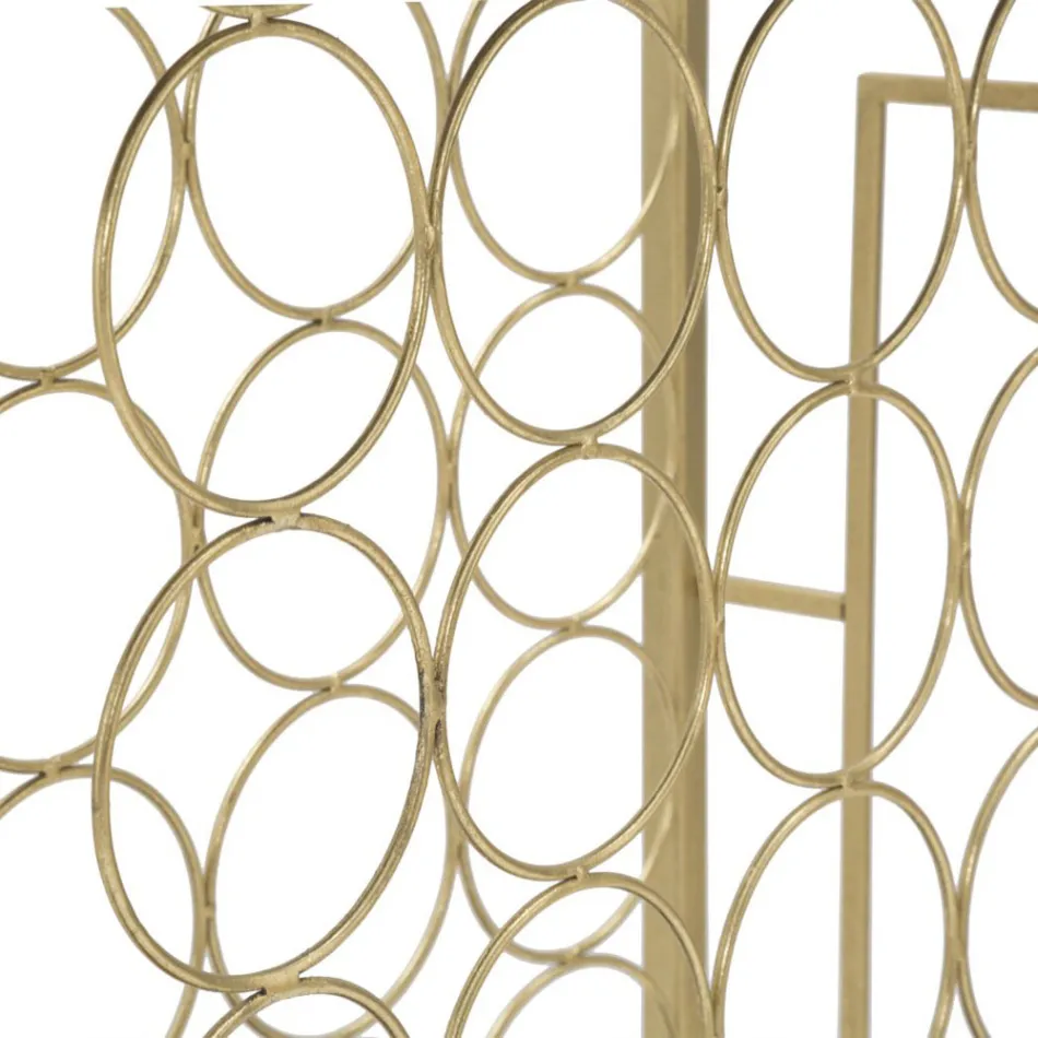 Konzola držáku skleněné lahve se zlatou železnou strukturou - Vicio Viadurini