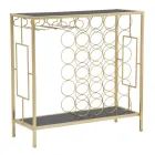 Konzola držáku skleněné lahve se zlatou železnou strukturou - Vicio Viadurini