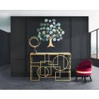 Moderní designová obdélníková konzola ze železa a zrcadla - Billie Viadurini