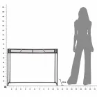 Moderní stylová obdélníková konzola do obývacího pokoje ze železa a MDF - Wendell Viadurini