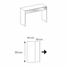 Konzolový stůl v uzené sklenici se zásuvkou vyrobenou v Itálii - Mantra Viadurini