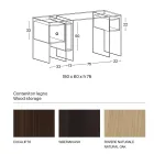 Konzolový stůl z extra čirého skla a dřeva Made in Italy - Damiano Viadurini