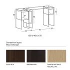 Konzolový stůl z extra čirého skla a dřeva Made in Italy - Damiano Viadurini